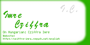 imre cziffra business card